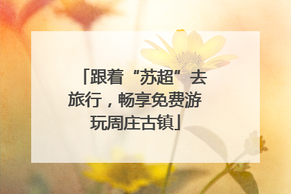 跟着“苏超”去旅行，畅享免费游玩周庄古镇