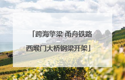 跨海擎梁 甬舟铁路西堠门大桥钢梁开架