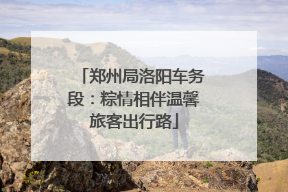 郑州局洛阳车务段：粽情相伴温馨旅客出行路