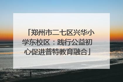 郑州市二七区兴华小学东校区：践行公益初心促进普特教育融合