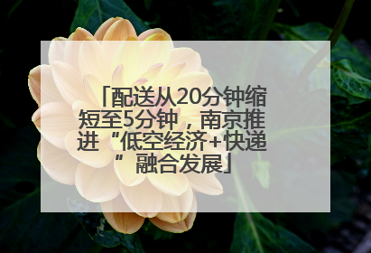 配送从20分钟缩短至5分钟，南京推进“低空经济+快递”融合发展