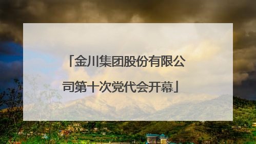 金川集团股份有限公司第十次党代会开幕