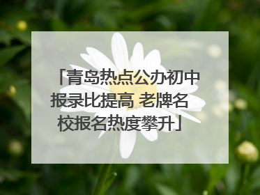 青岛热点公办初中报录比提高 老牌名校报名热度攀升