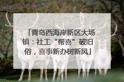 青岛西海岸新区大场镇：社工“帮喜”破旧俗，喜事新办树新风