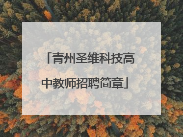 青州圣维科技高中教师招聘简章