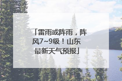 雷雨或阵雨，阵风7~9级！山东最新天气预报