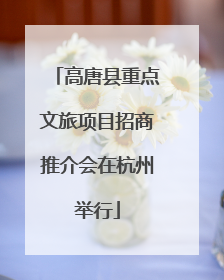 高唐县重点文旅项目招商推介会在杭州举行