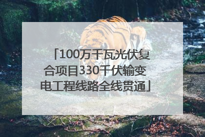 100万千瓦光伏复合项目330千伏输变电工程线路全线贯通