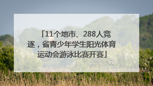 11个地市、288人竞逐，省青少年学生阳光体育运动会游泳比赛开赛