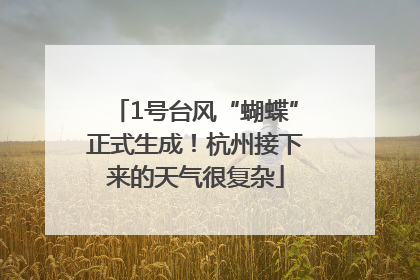 1号台风“蝴蝶”正式生成！杭州接下来的天气很复杂