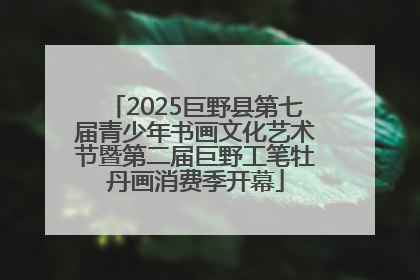 2025巨野县第七届青少年书画文化艺术节暨第二届巨野工笔牡丹画消费季开幕