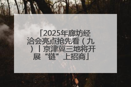 2025年廊坊经洽会亮点抢先看（九）丨京津冀三地将开展“链”上招商