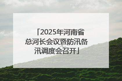 2025年河南省总河长会议暨防汛备汛调度会召开