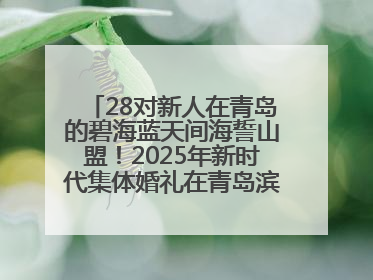 28对新人在青岛的碧海蓝天间海誓山盟！2025年新时代集体婚礼在青岛滨海国际中心文明实践广场举行