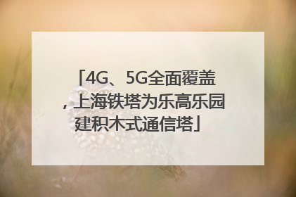 4G、5G全面覆盖，上海铁塔为乐高乐园建积木式通信塔